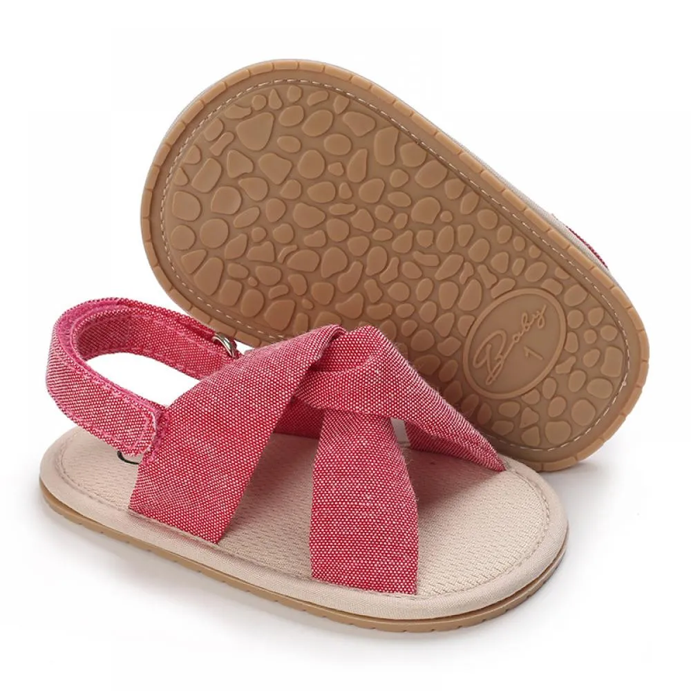 0-1Y Summer Baby Girls Shoes Solid Color Sandals Wholesale Baby Shoes Usa