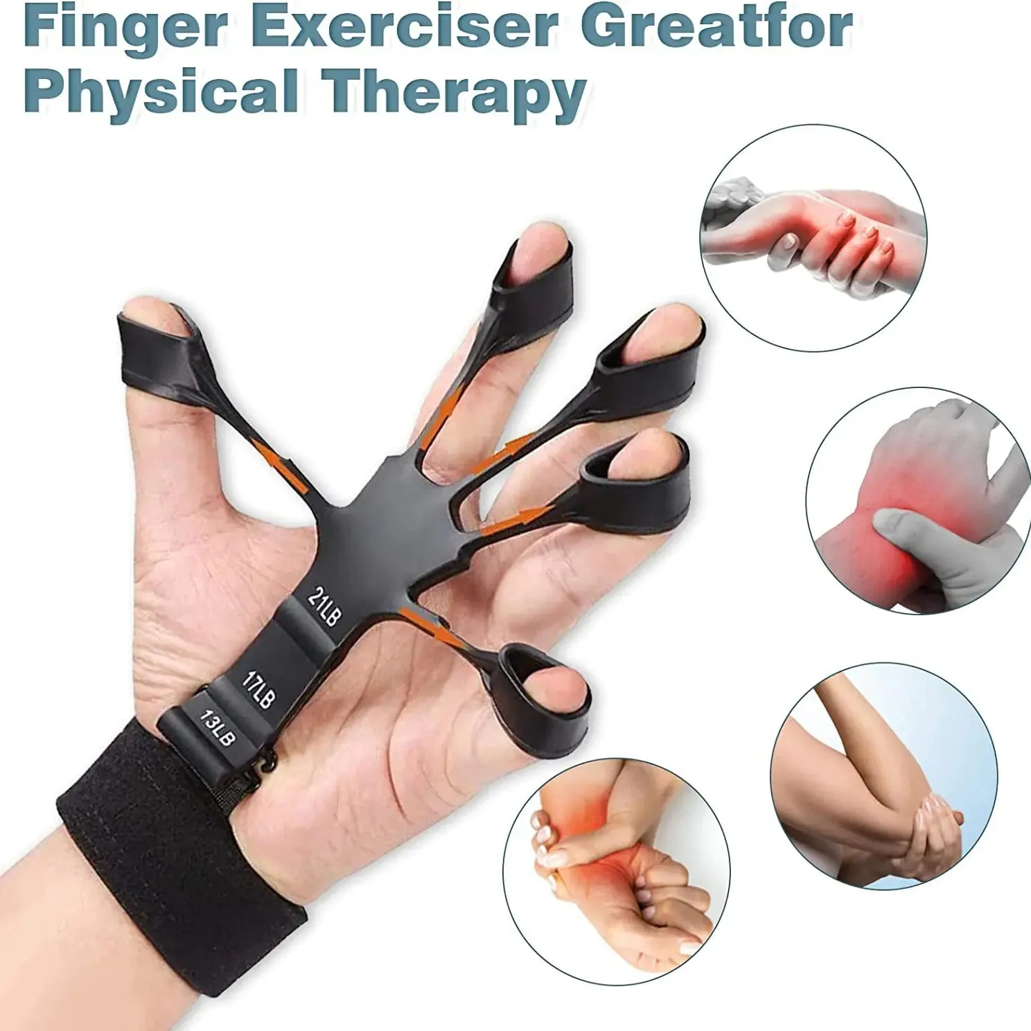 1pcs Silicone Gripster Grip Strengthener Finger Stretcher Hand Grip Trainer Gym Fitness Training And Exercise Hand Strengthene