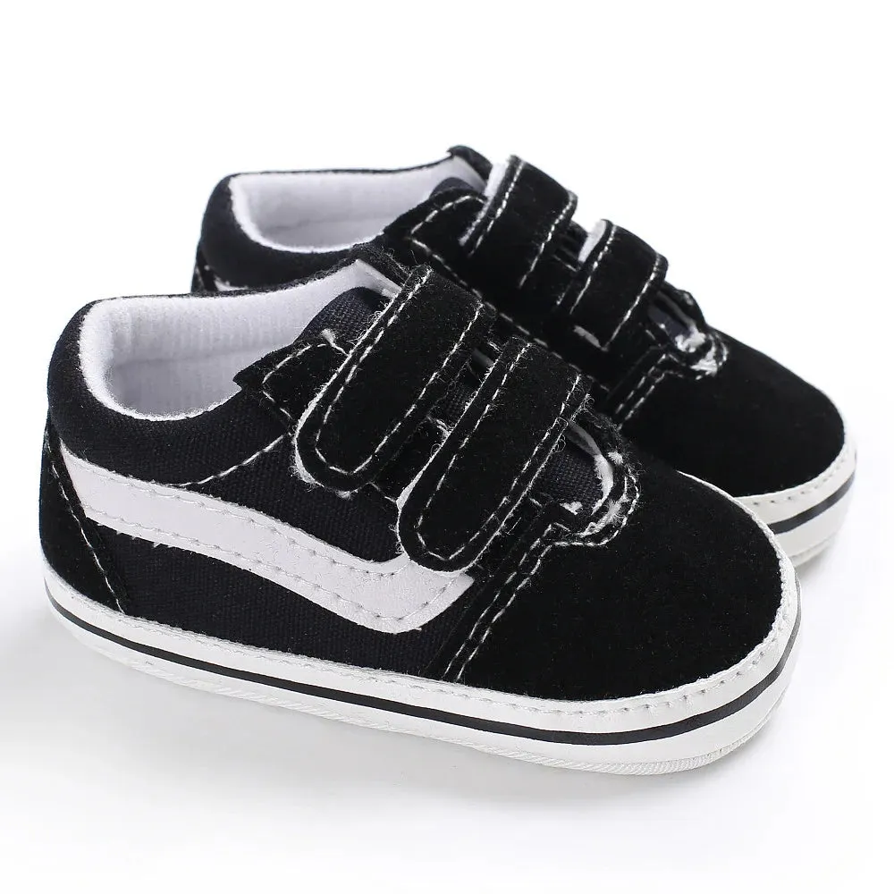 2023 New Baby Canvas Sneakers Anti-slip Soft Plaid Baby Boy Girl Shoes