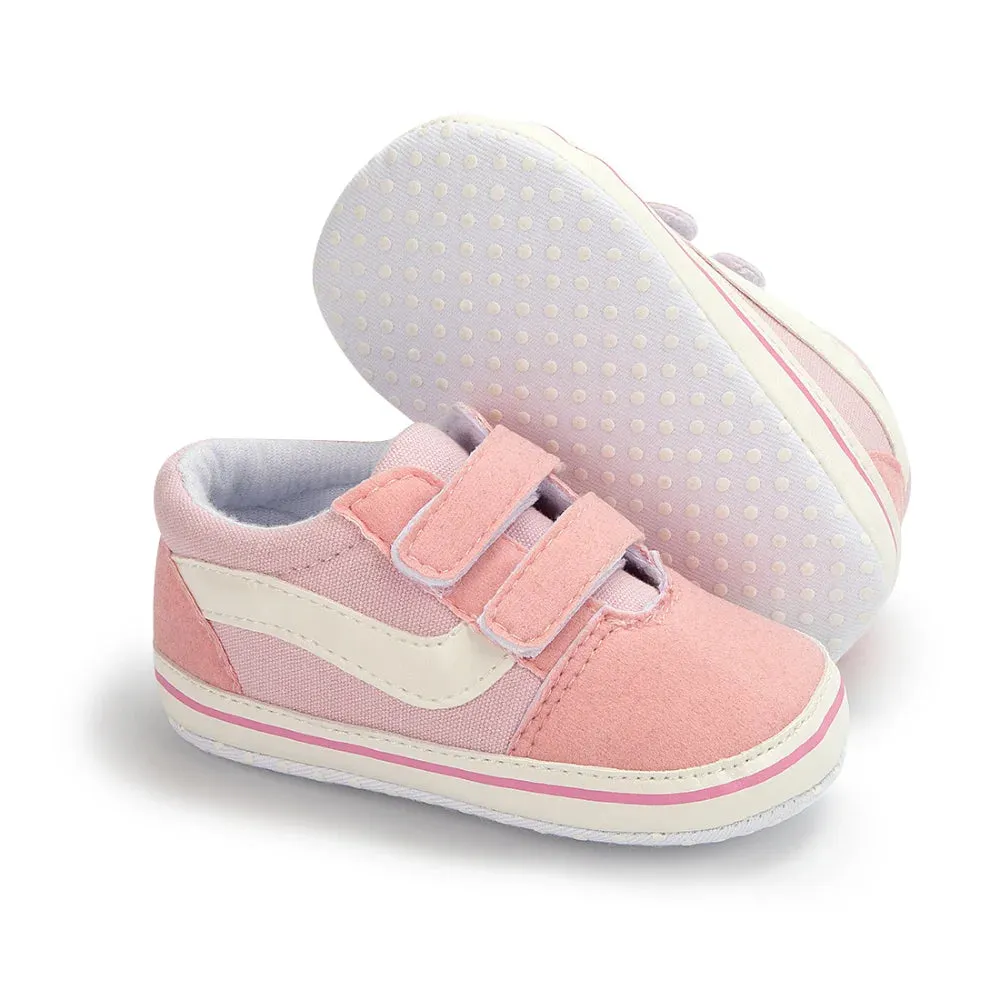 2023 New Baby Canvas Sneakers Anti-slip Soft Plaid Baby Boy Girl Shoes