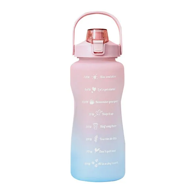 2L Large Capacity Water Bottle Straw Cup