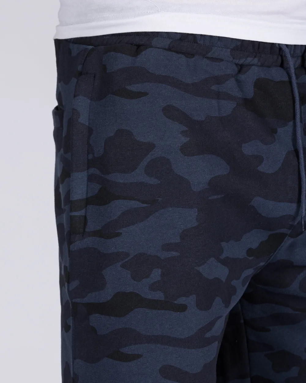 2t Tall Camo Print Fleece Shorts (navy)