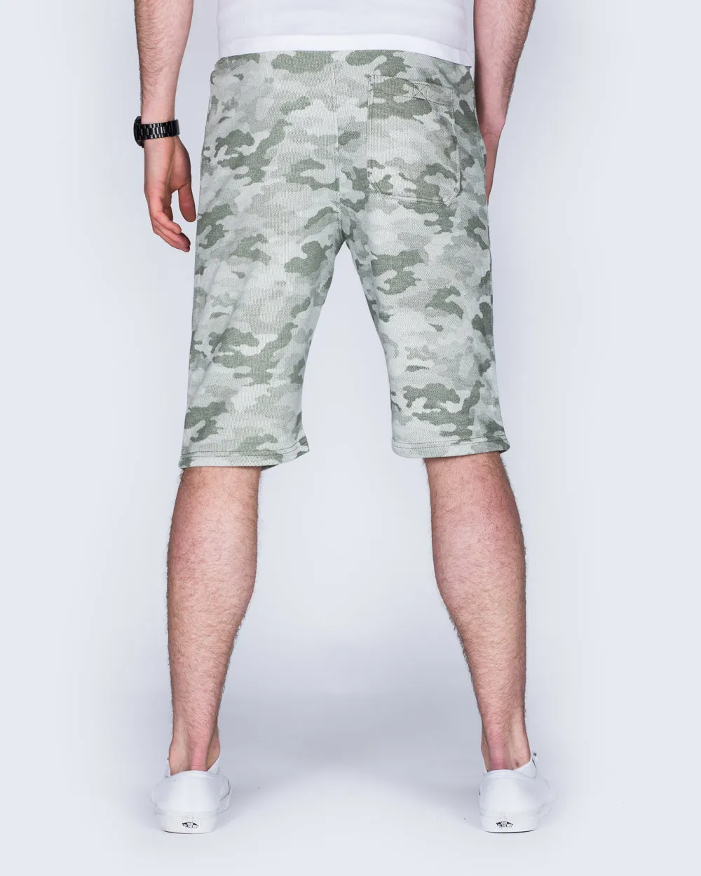 2t Tall Camo Sweat Shorts (olive)