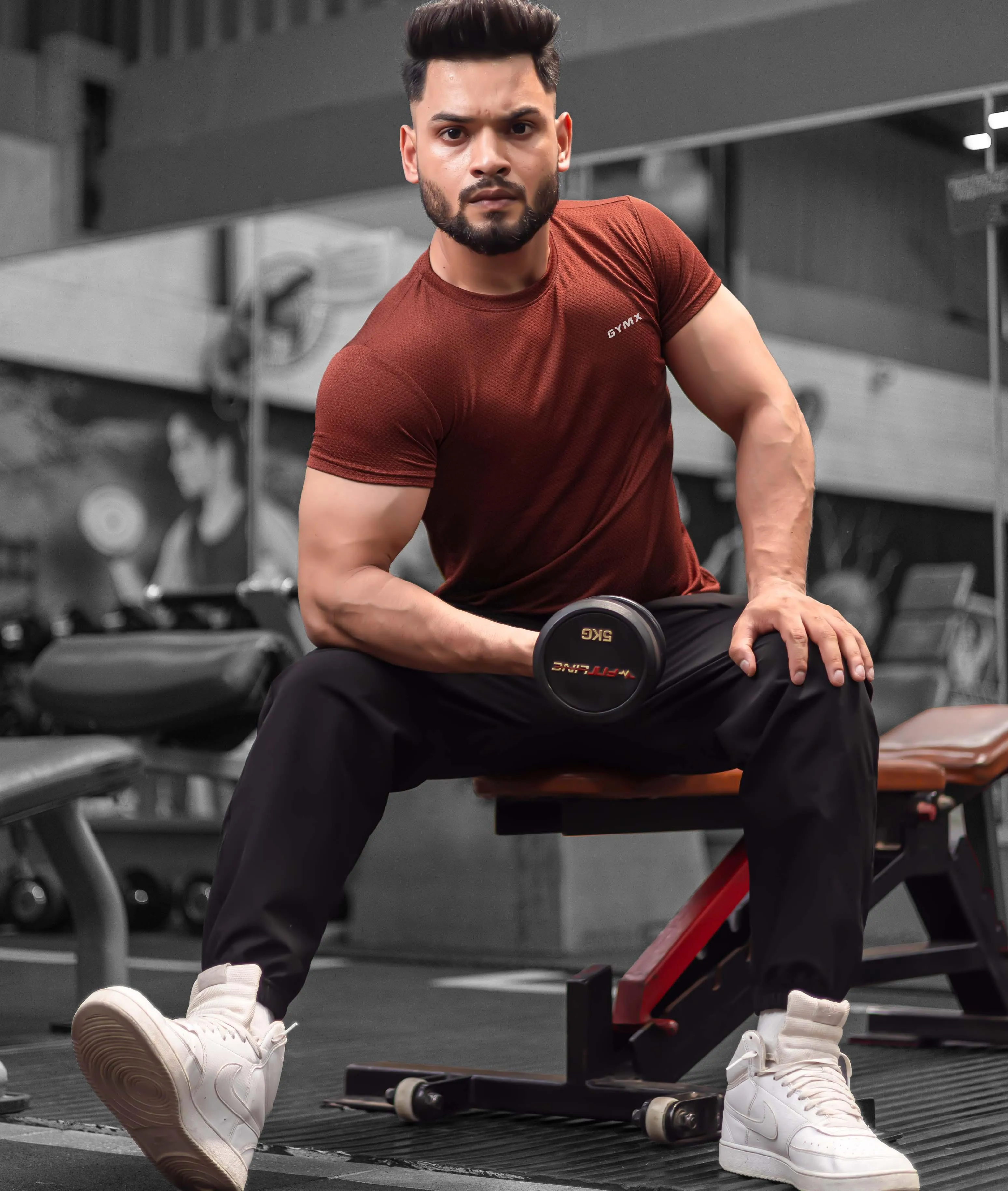 Ace GymX Tees: Brick Red