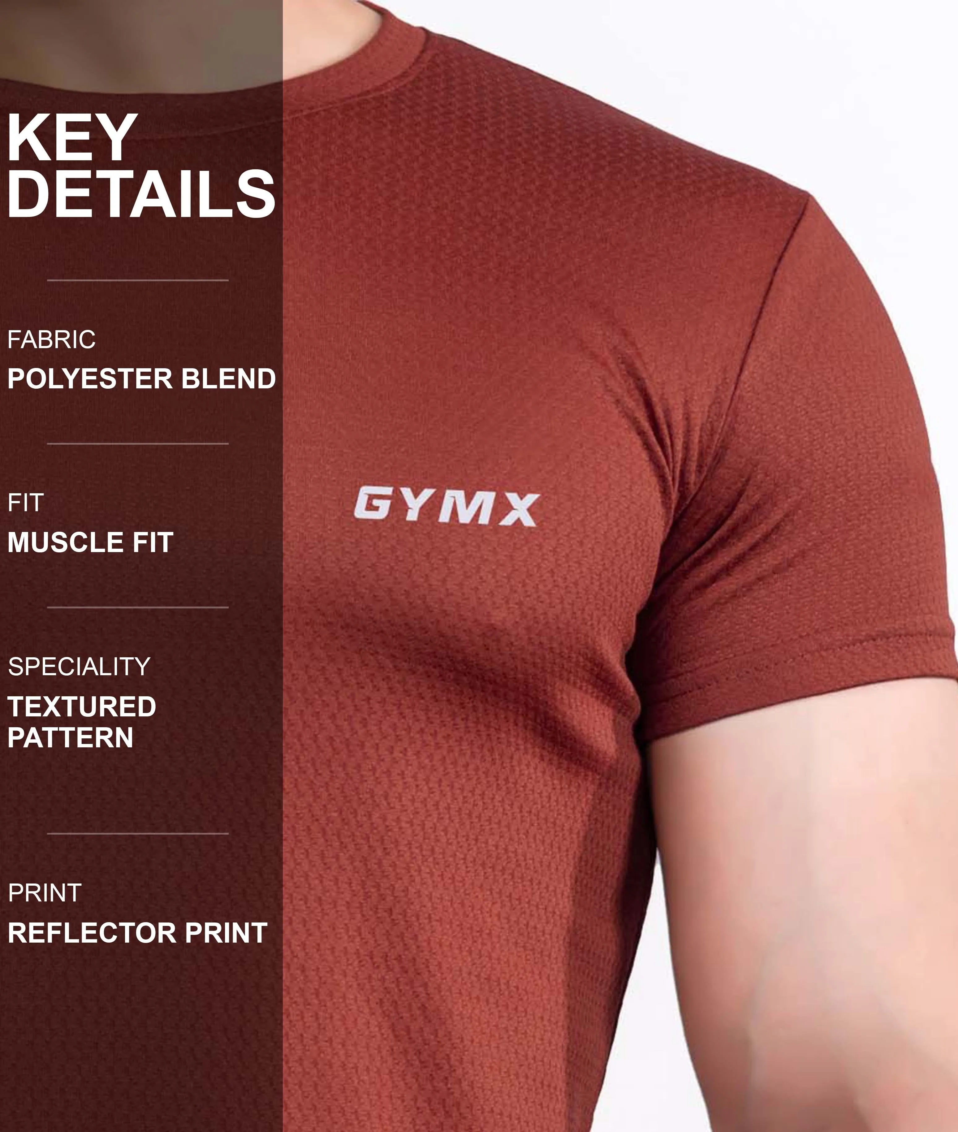 Ace GymX Tees: Brick Red