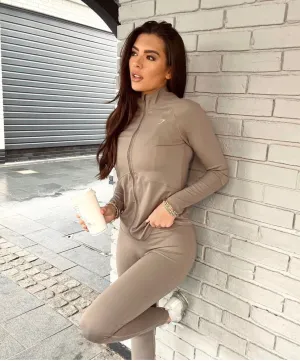 ADAPT ANIMAL SEAMLESS LONG SLEEVE TOP Track Suit - Stone