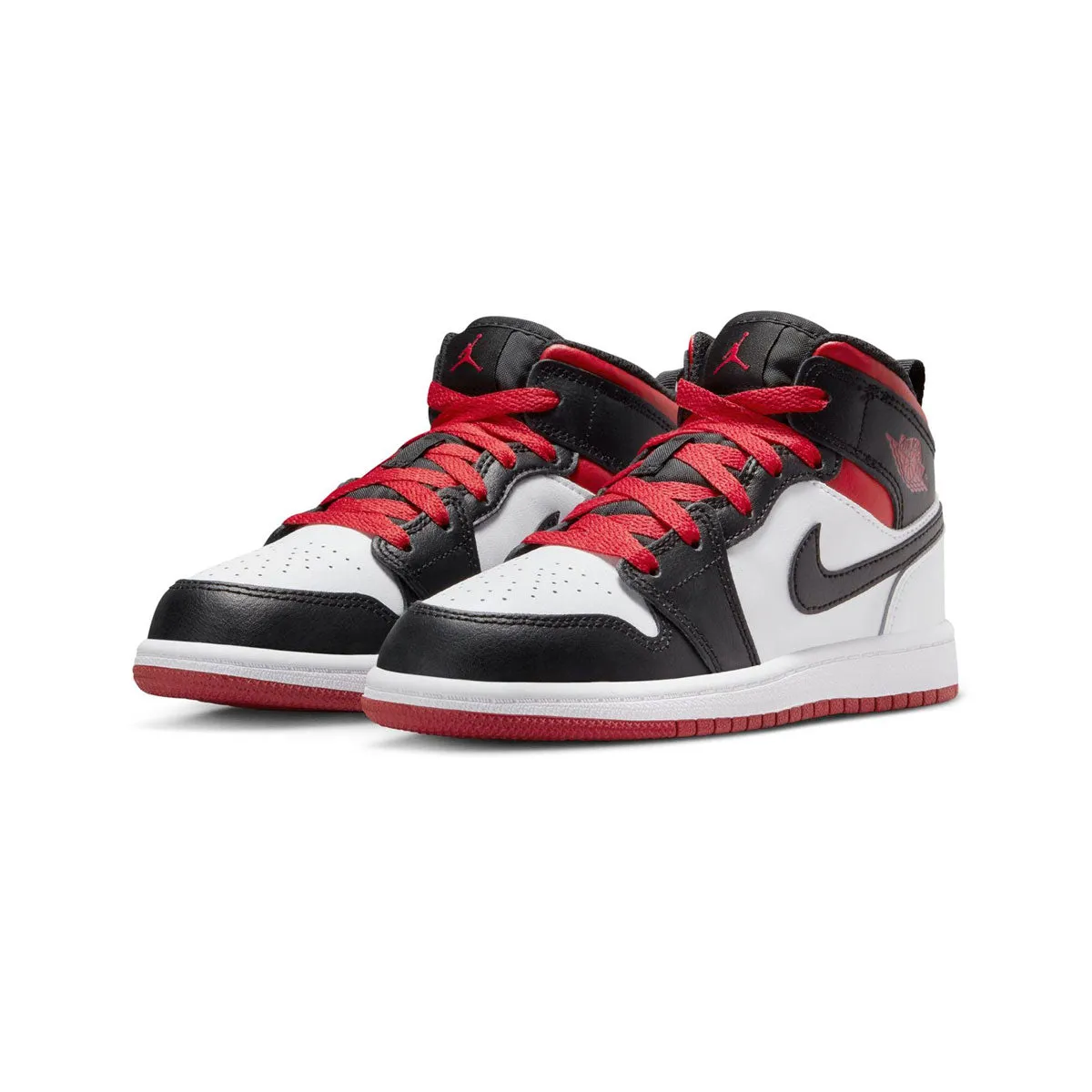 Air Jordan 1 Mid Pre School 'Gym Red Black Toe'