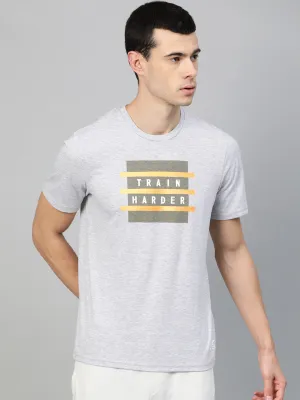 ALCIS Men Printed Grey Tee T-Shirt