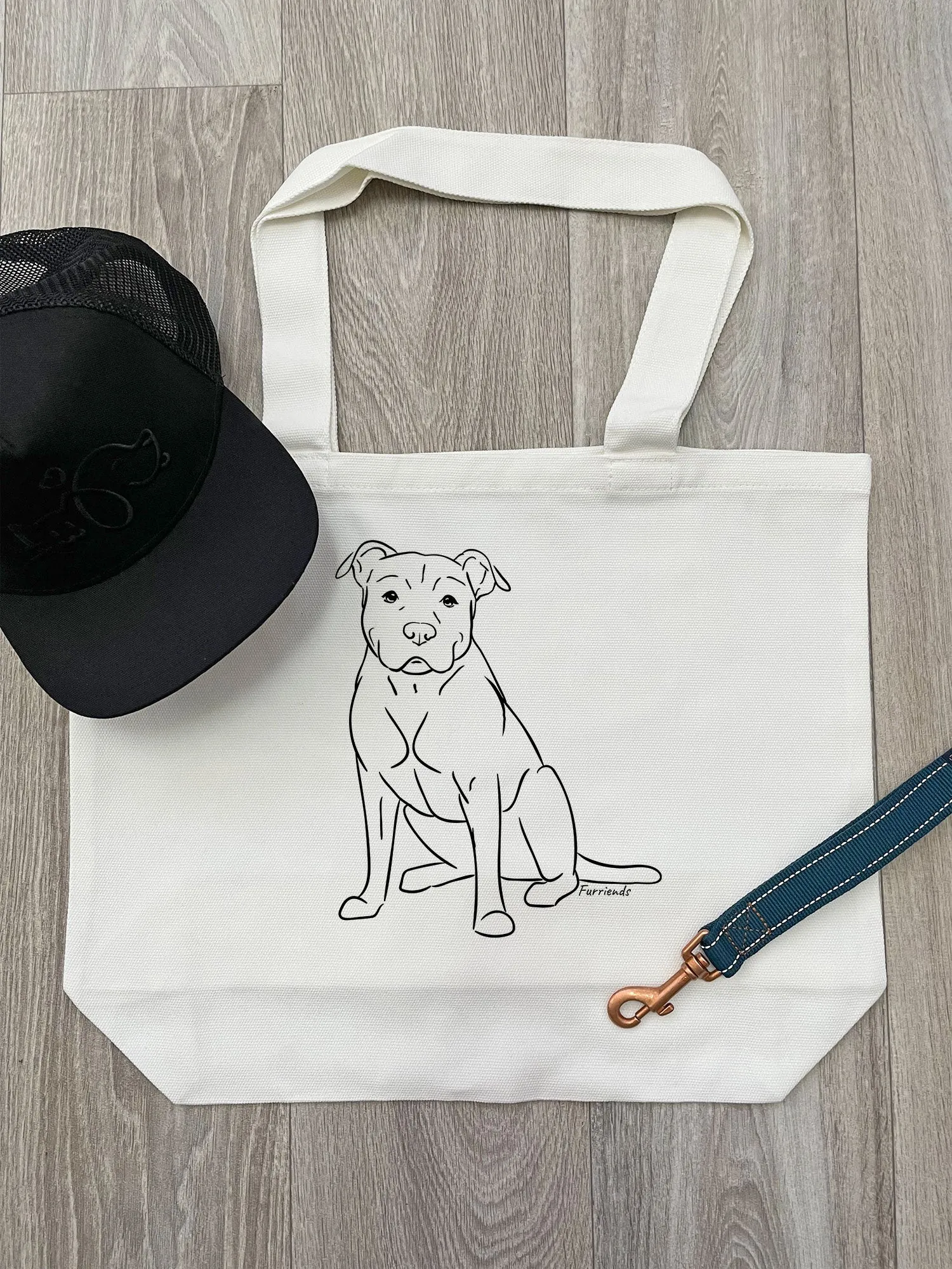 American Staffordshire Terrier Cotton Canvas Shoulder Tote Bag