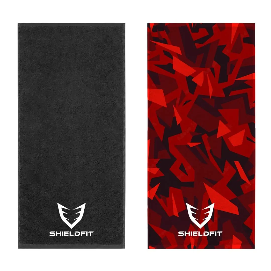 Antibacterial Gym Towel: Inferno Black