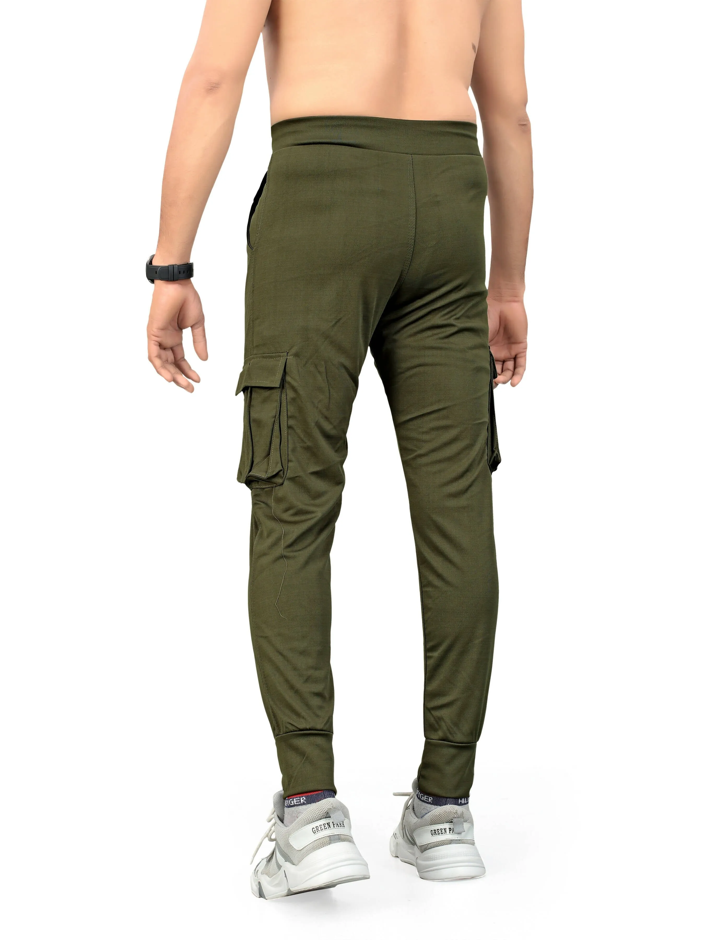 Army Green Men Solid Style Track Pent