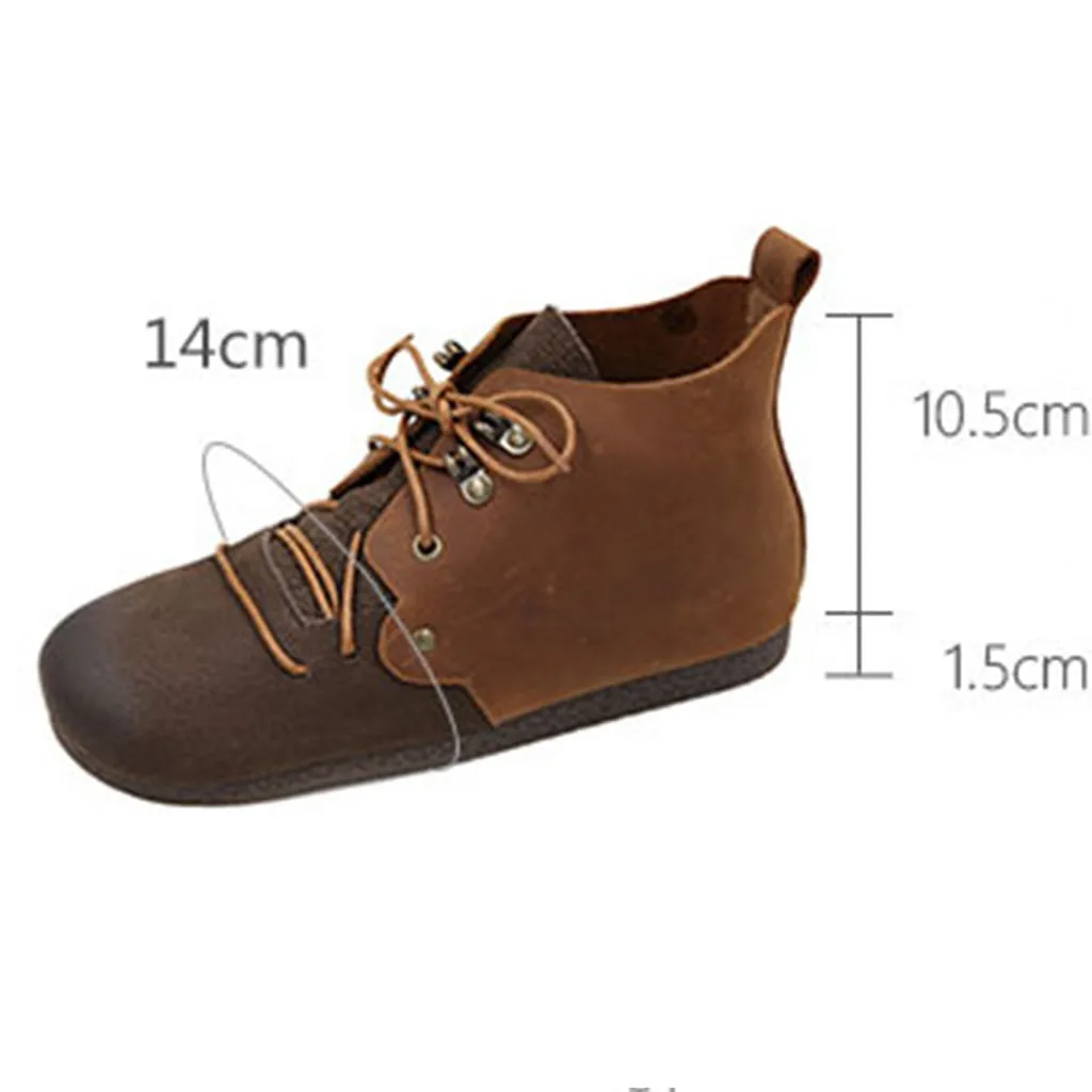 Autumn Retro Leather Casual Short Boots | Gift Shoes