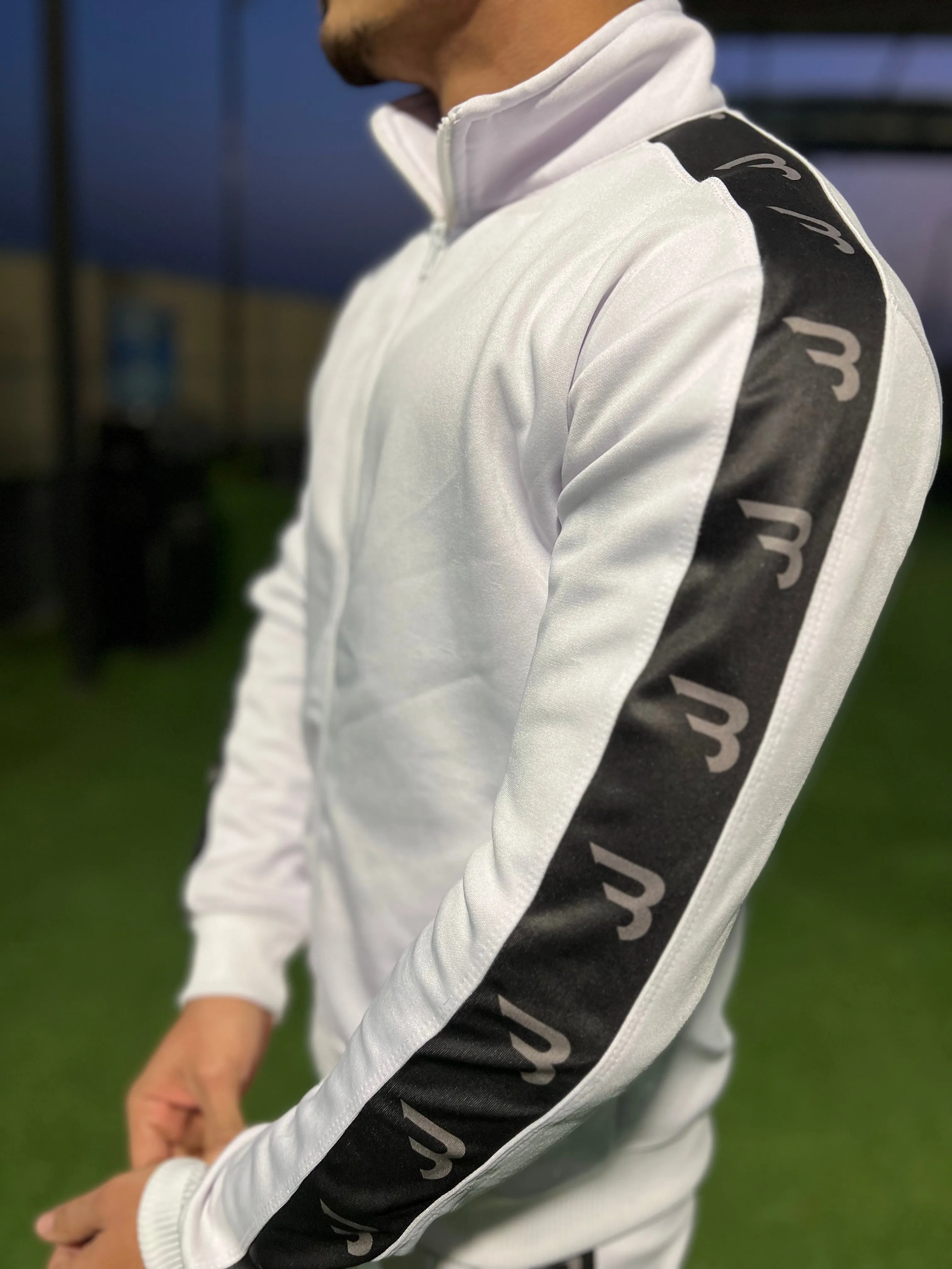 B-Track White Men Tracksuit