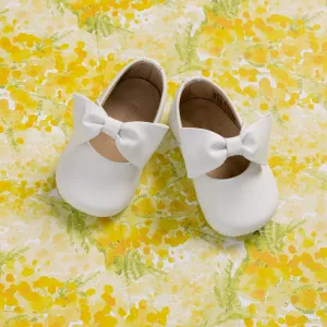 Baby Ballerina with Bow White