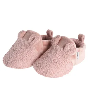 Baby Girls Pink Sherpa Booties