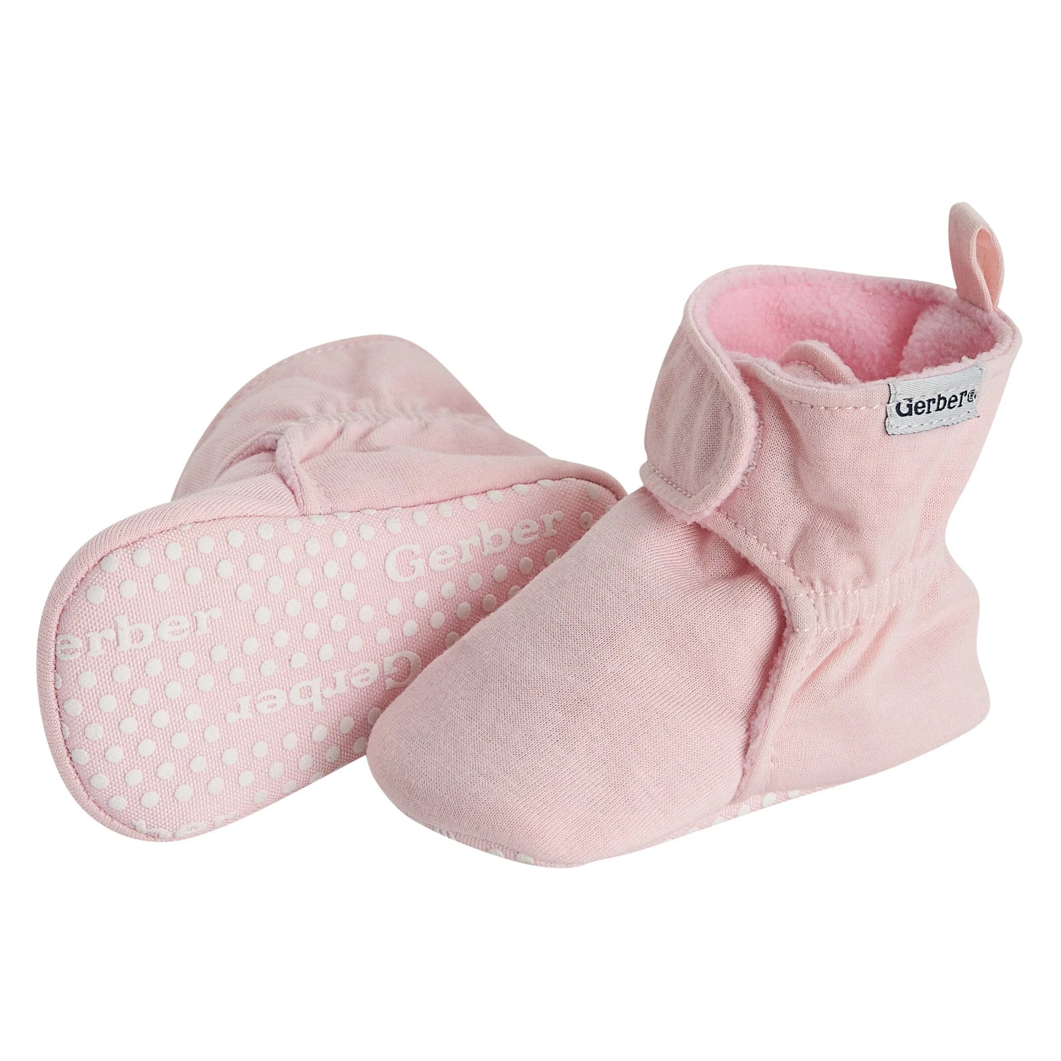 Baby Girls Pink Soft Booties