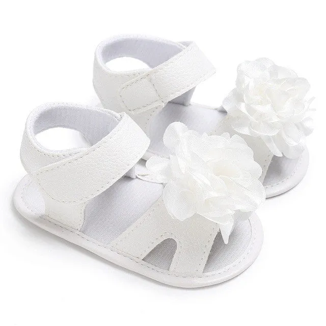 Baby girls sandals flowers shoes summer Toddler Girl Crib Shoes Newborn Flower Soft Sole Anti-slip Baby girls Sandals