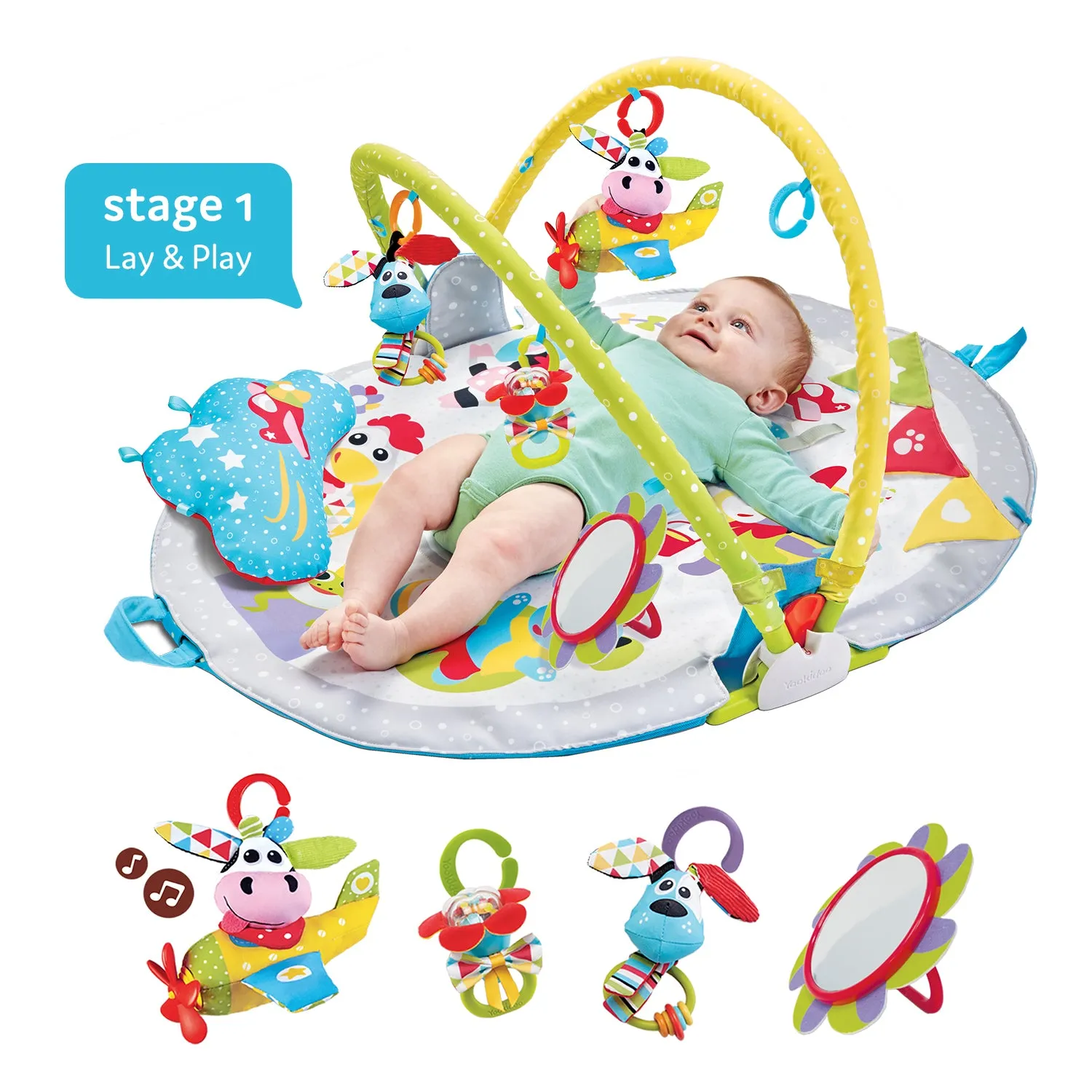 Baby Gym Lay to Sit-Up Playmat