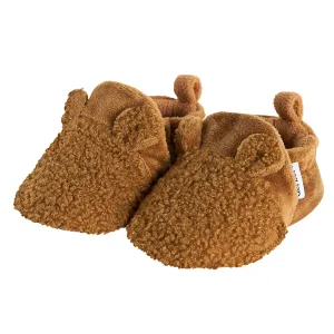 Baby Neutral Brown Sherpa Booties