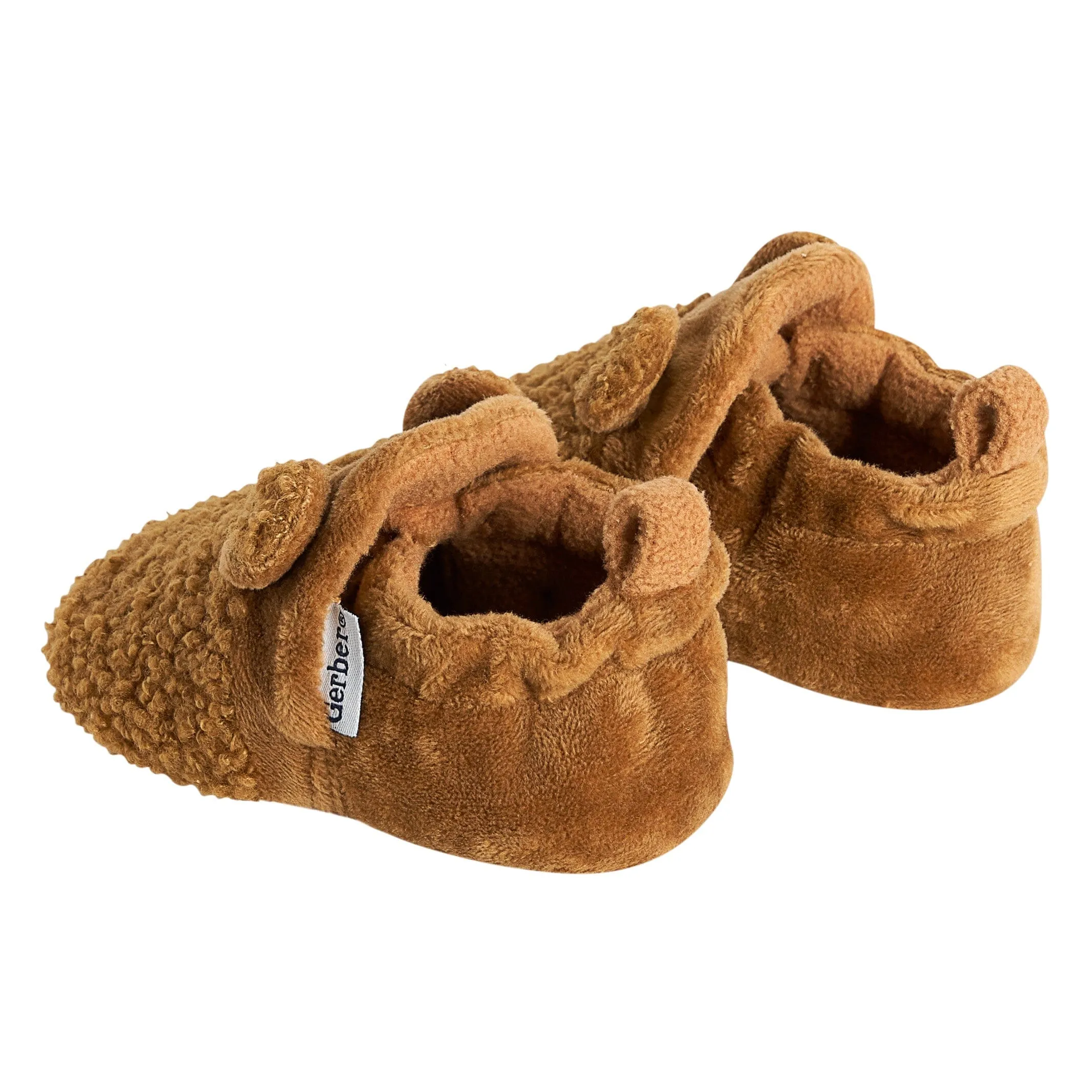 Baby Neutral Brown Sherpa Booties