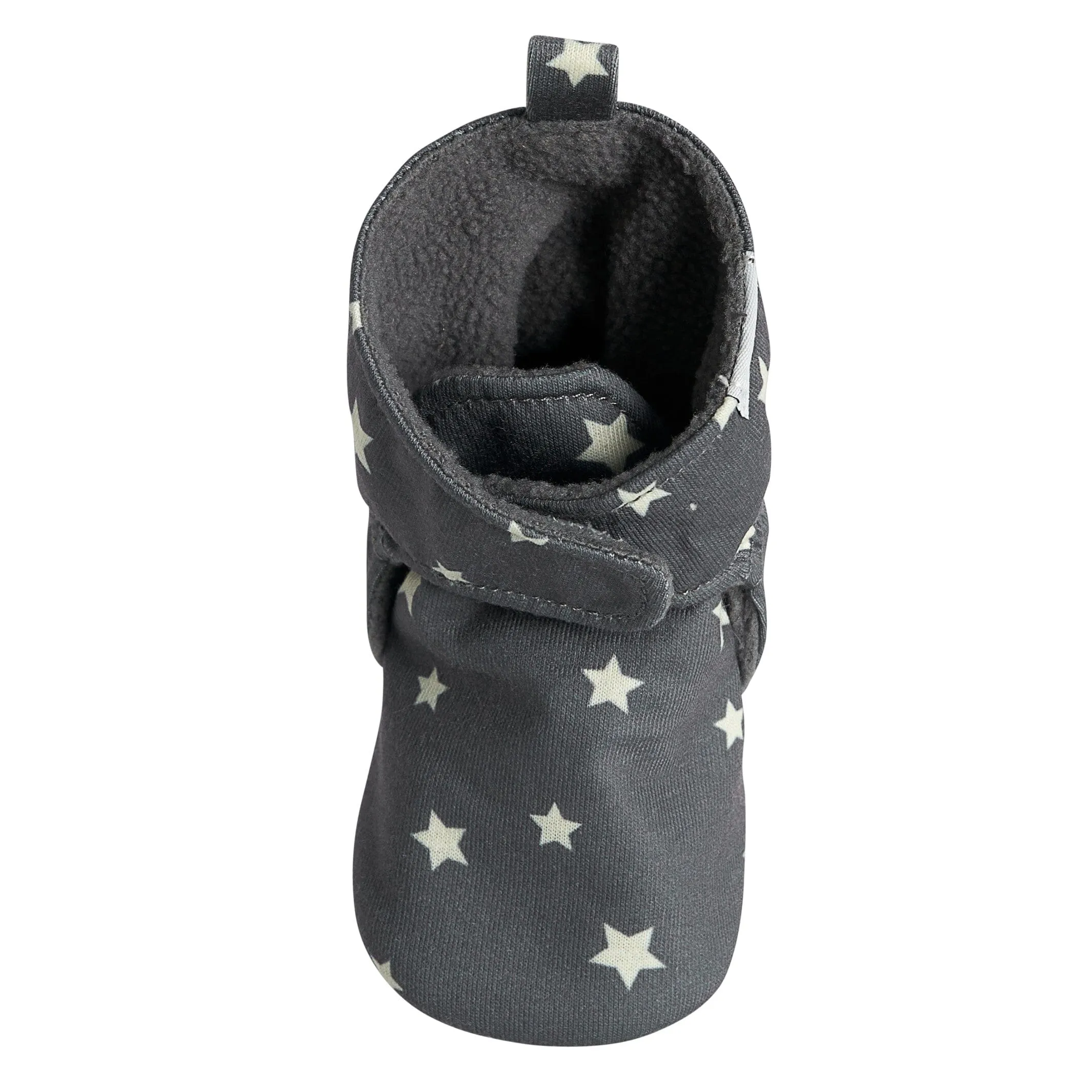 Baby Neutral Gray Stars Soft Booties