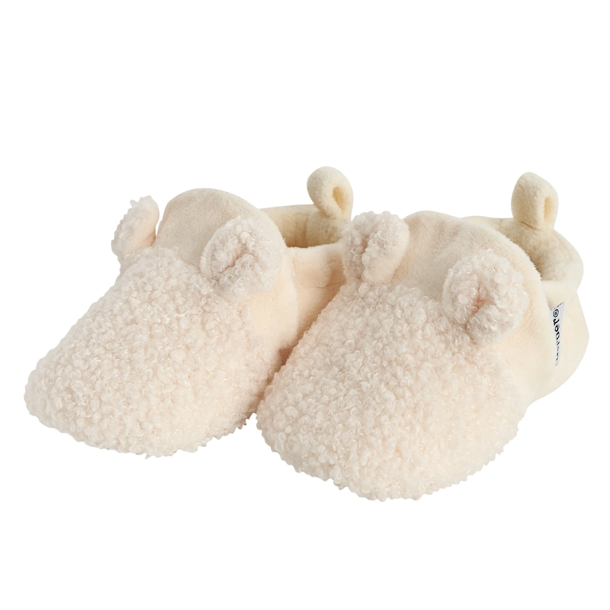 Baby Neutral Ivory Sherpa Booties