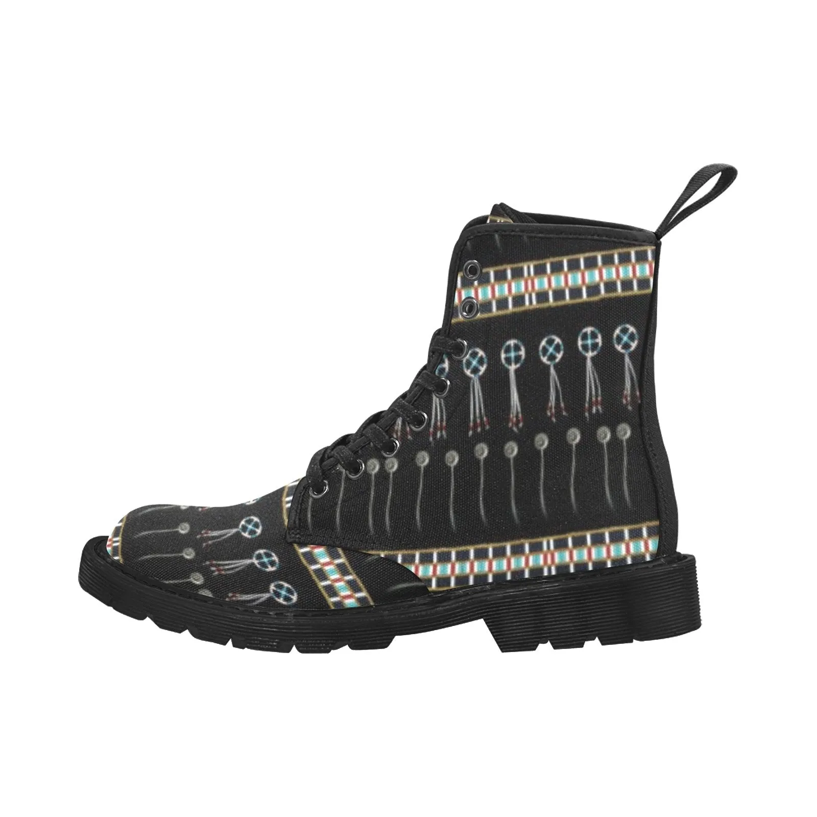 Beaded Bracelet Boots for Men (Black)