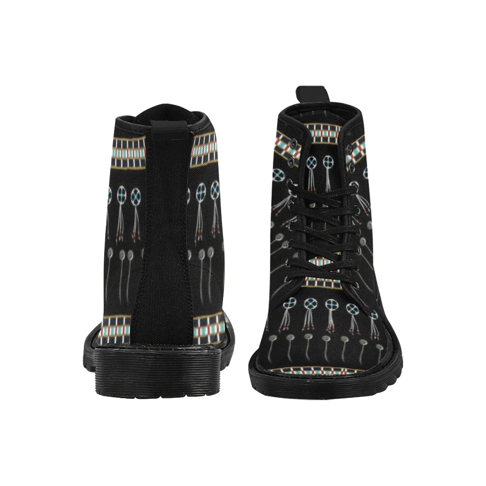 Beaded Bracelet Boots for Men (Black)