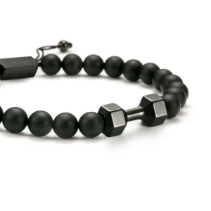 Black Gym Beaded Bracelet