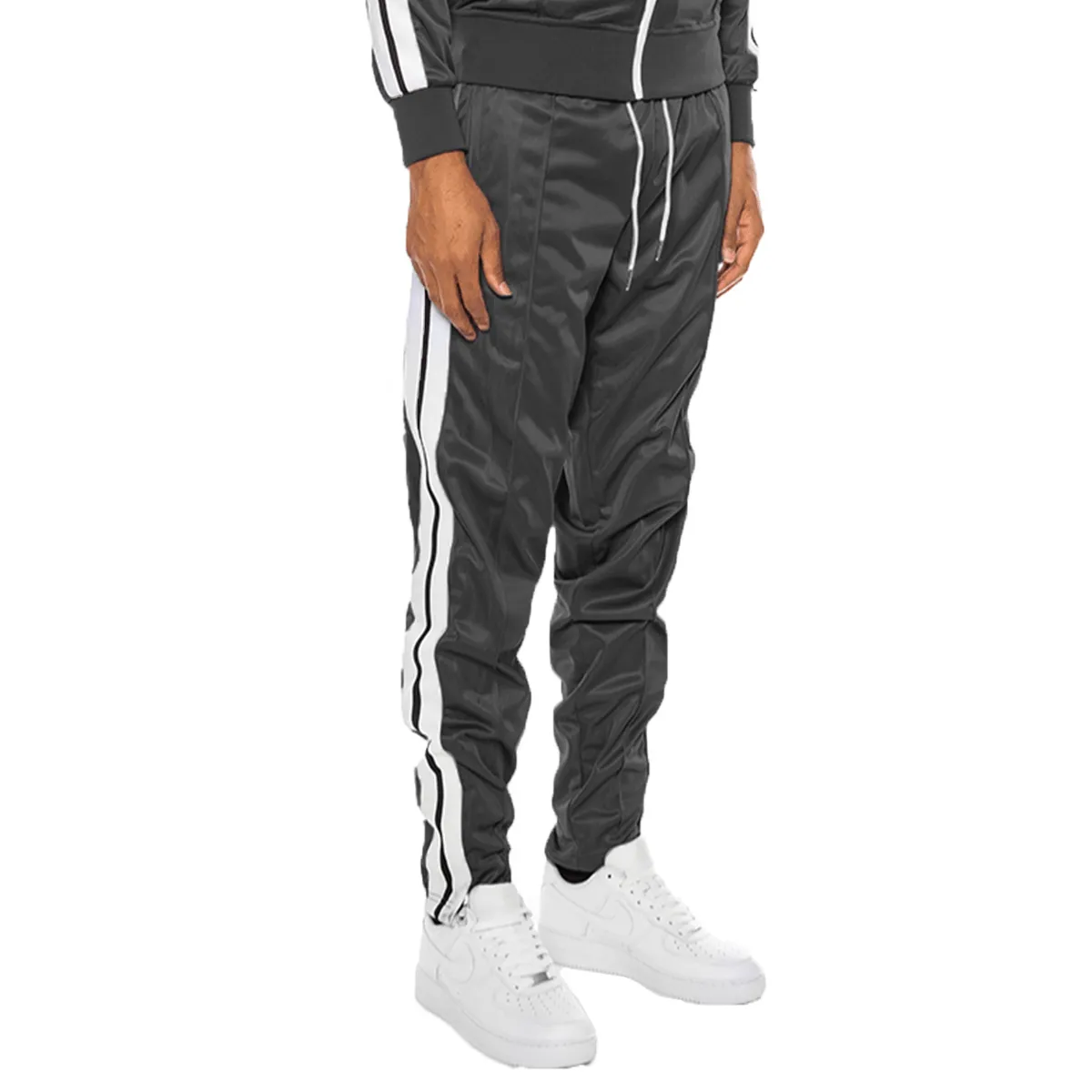 Black Stripe Track Pants