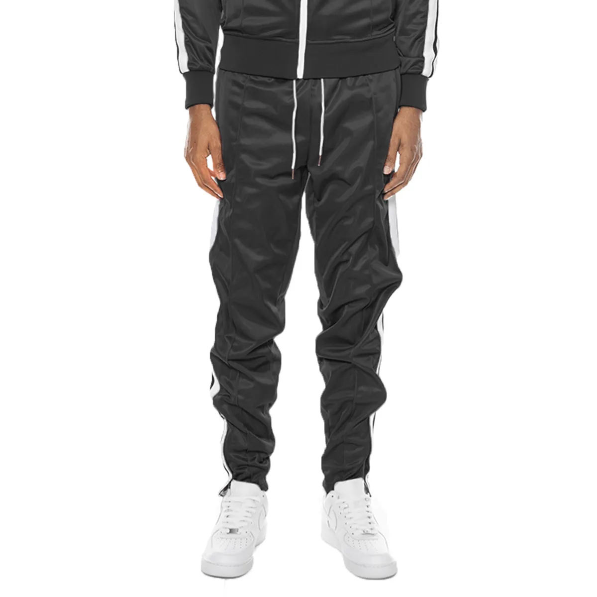 Black Stripe Track Pants