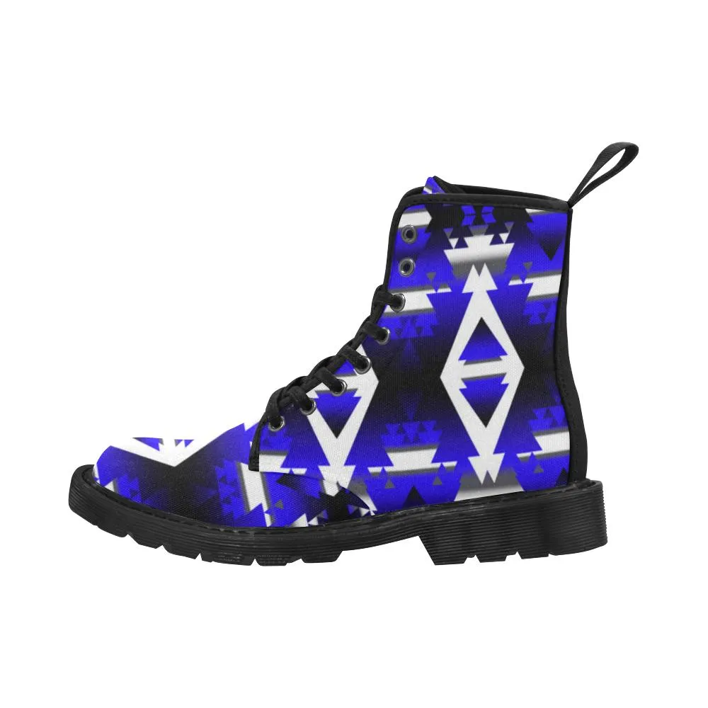 Blue Winter Camp Boots for Men (Black)