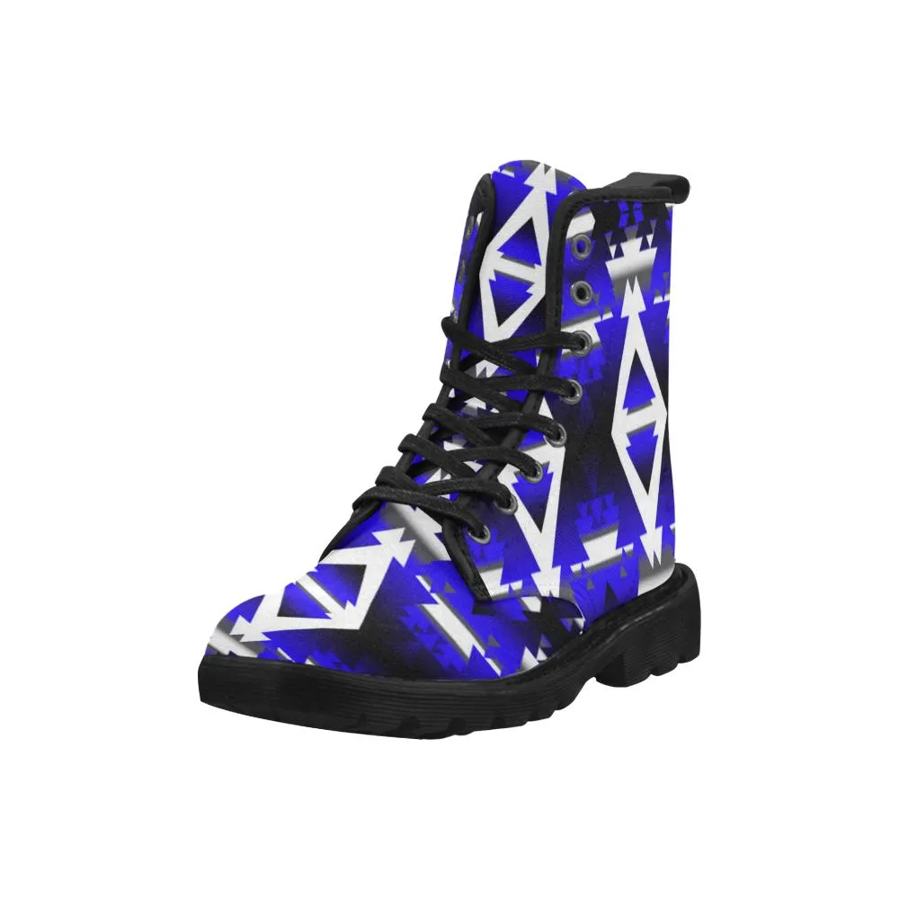 Blue Winter Camp Boots for Men (Black)