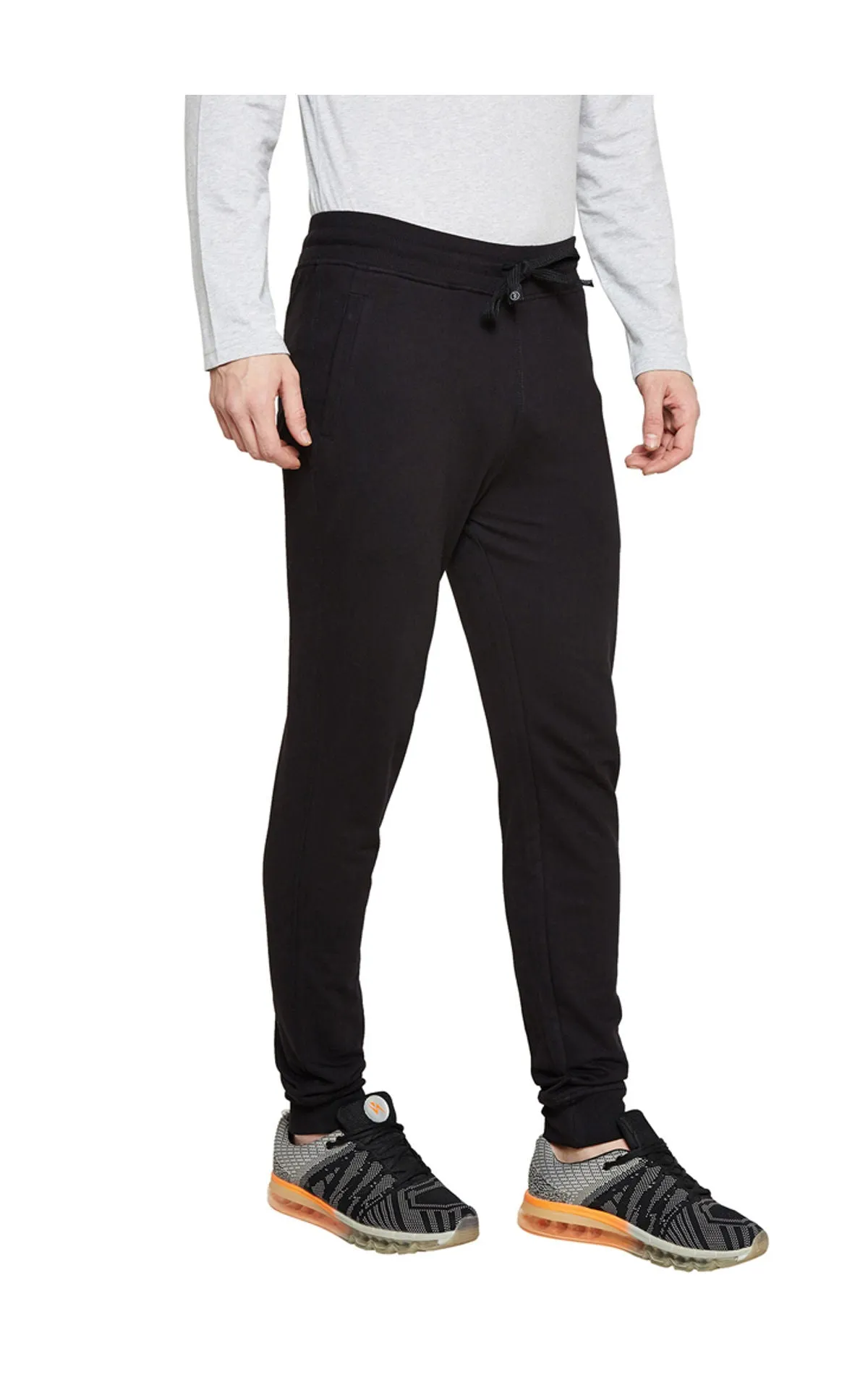 Bodyactive Black Track Pant-L12-BLACK