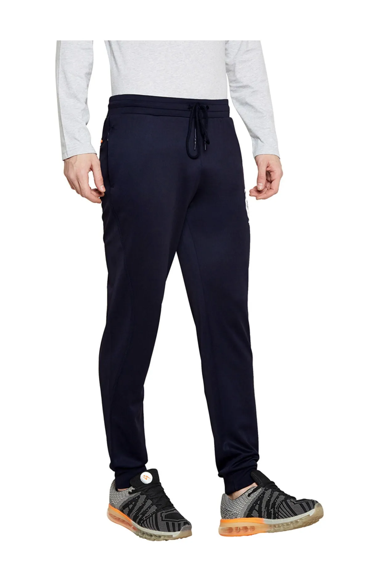 Bodyactive Navy Track Pant with Zipper pocket-L15-NAVY