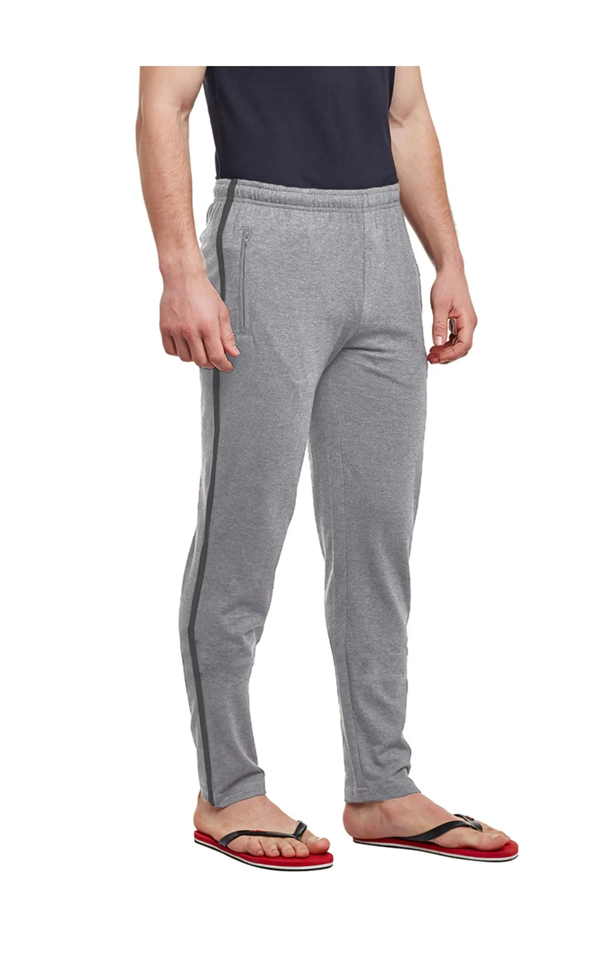 Bodyactive Track Pant with Zipper pocket-L8-GRML