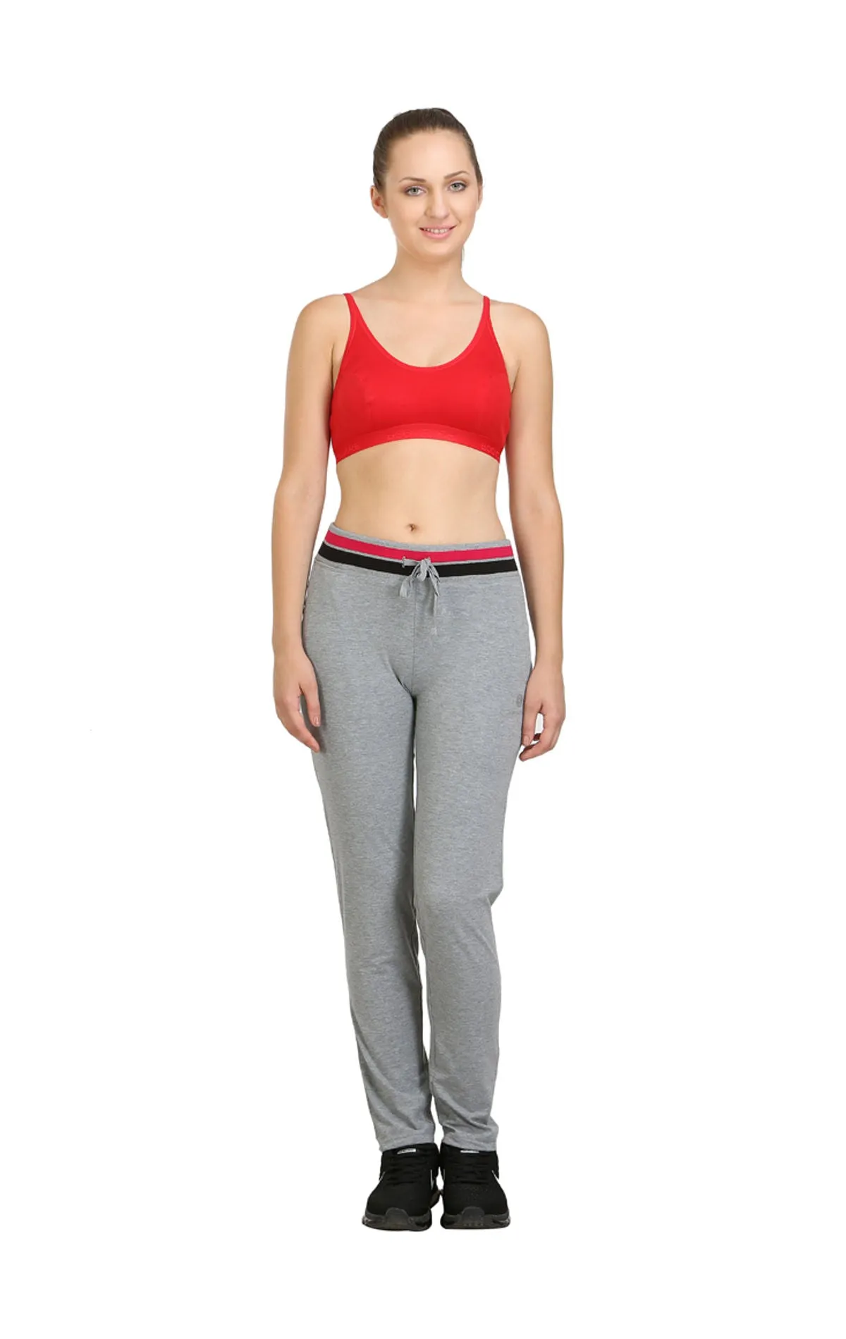 Bodyactive Women Grey Melange Trackpant-LL3-GRML