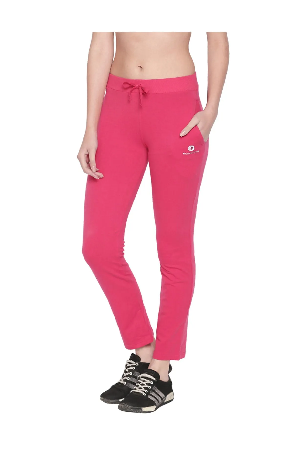 Bodyactive Women Track-pants-LL6-FUCHSIA