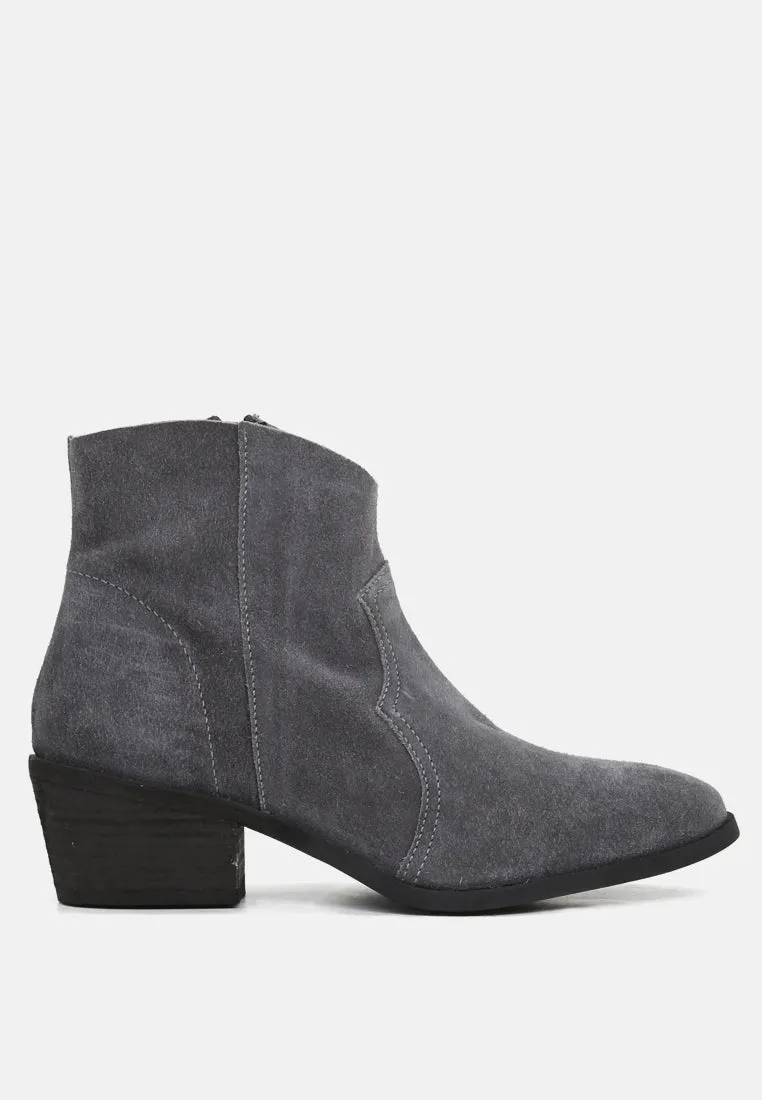 BRISA Grey Ankle Boots