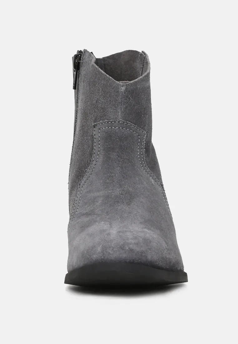 BRISA Grey Ankle Boots