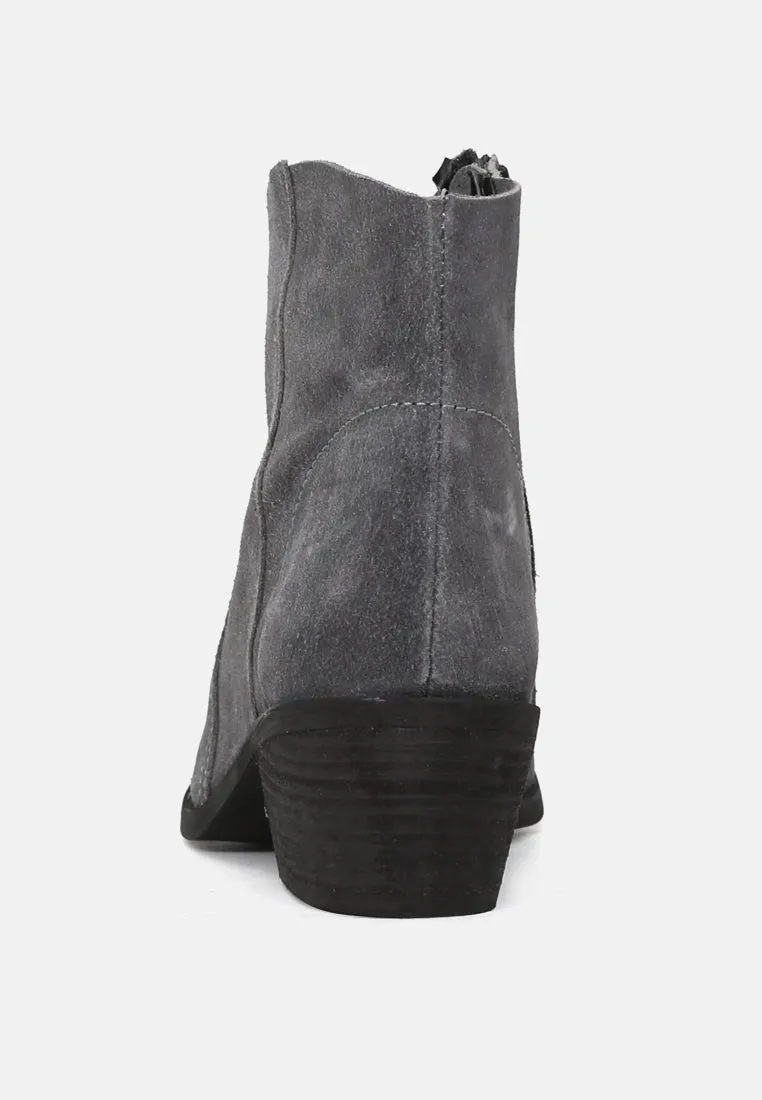 BRISA Grey Ankle Boots