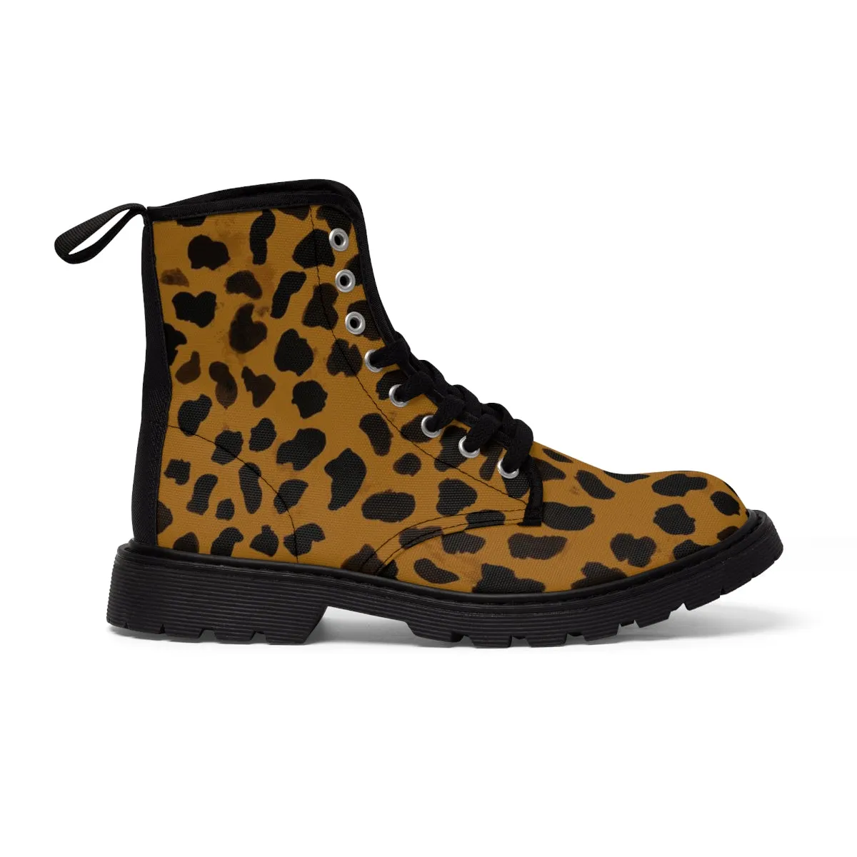 Brown Cheetah Print Women's Boots, Animal Print Designer Best Winter Boots For Women (US Size 6.5-11)