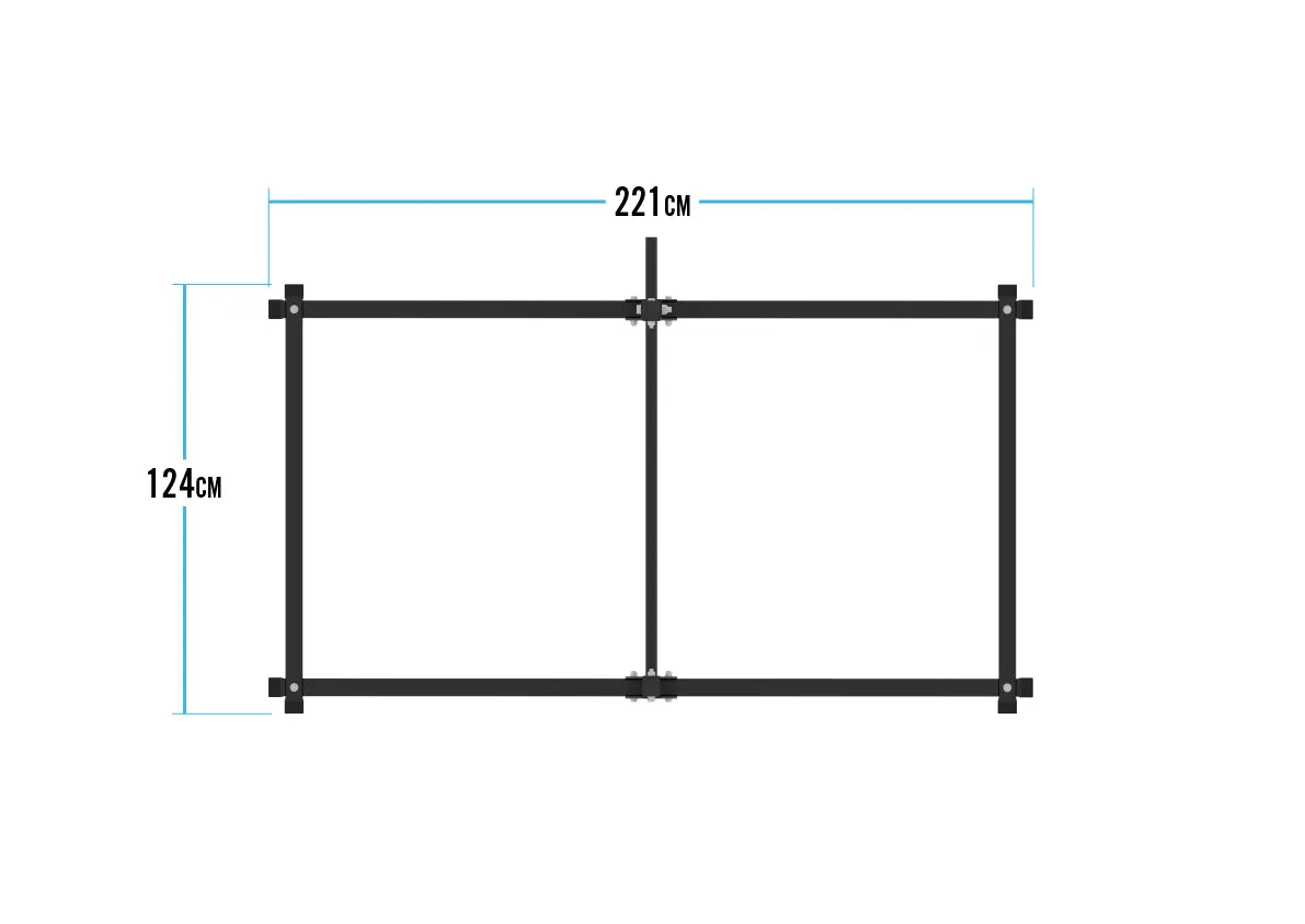 Bulldog Gear - Home Gym Series Calisthenics Rig 2.2m With Pull Up Bar & Human Flag Handles