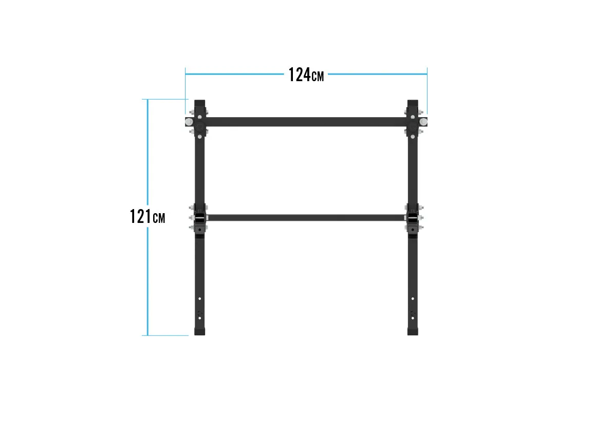 Bulldog Gear - Home Gym Series Squat Rack With Pull Up Bar - HGSSR2 2.2m