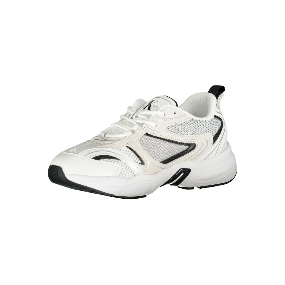 Calvin Klein Elegant White Sneakers with Contrast Details