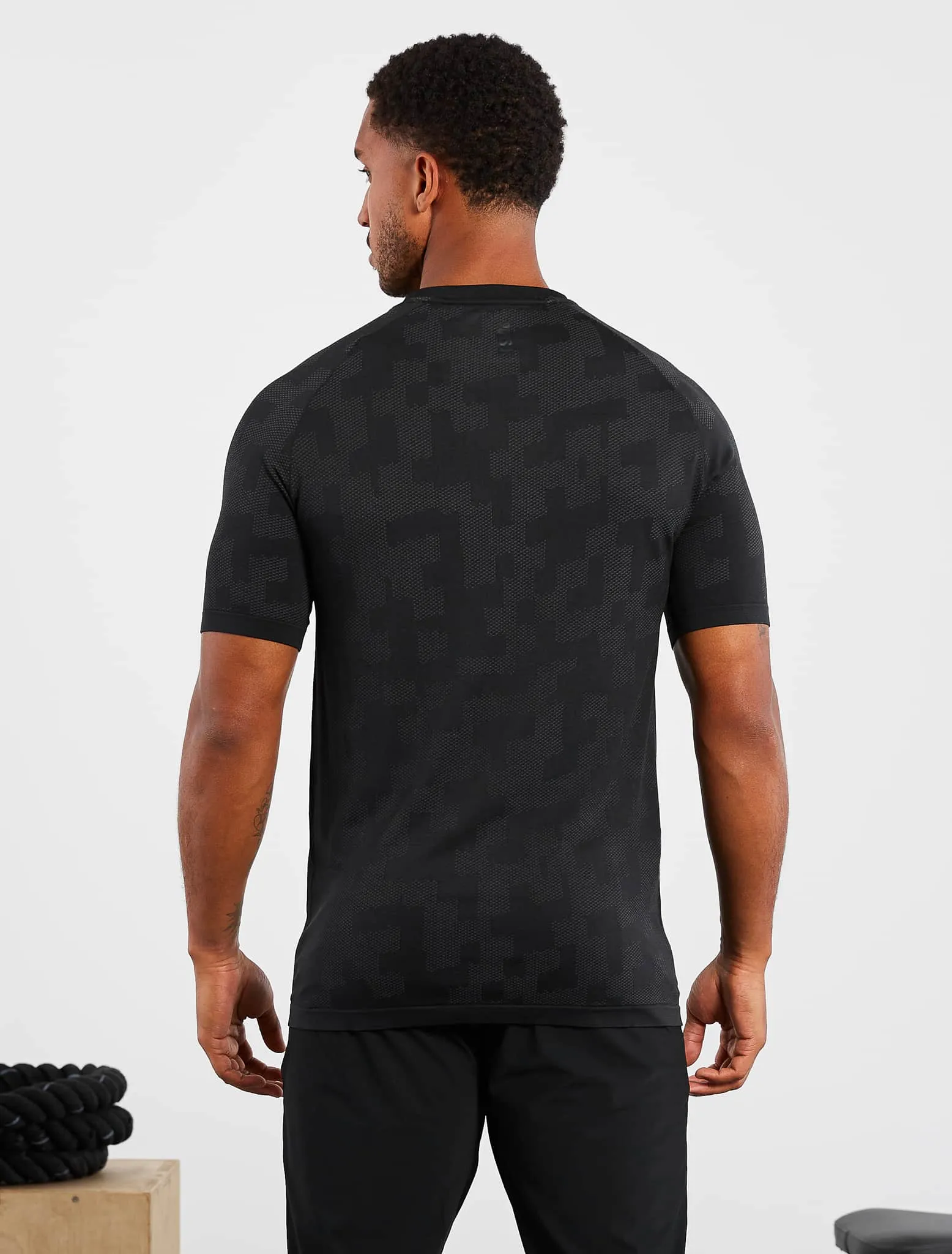 Camo Seamless T-Shirt - Black