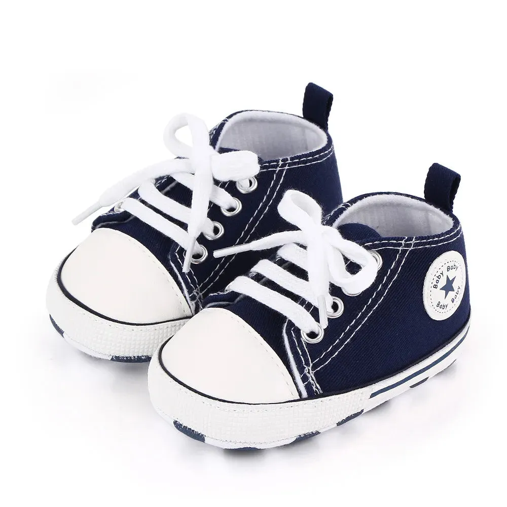 Canvas Sneakers Baby Boys Girls Shoes First Walkers Infant Toddler Anti-Slip Soft Sole Classical New born Baby Shoes 0-18 Month