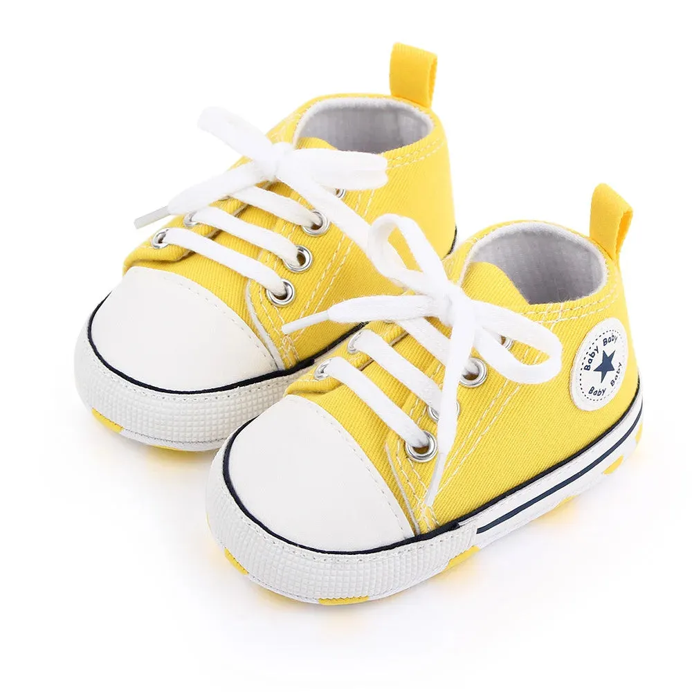 Canvas Sneakers Baby Boys Girls Shoes First Walkers Infant Toddler Anti-Slip Soft Sole Classical New born Baby Shoes 0-18 Month