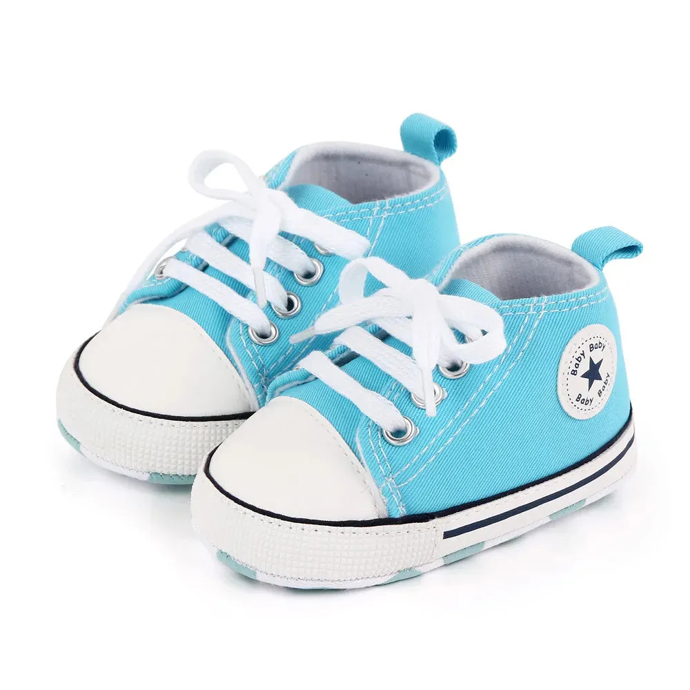 Canvas Sneakers Baby Boys Girls Shoes First Walkers Infant Toddler Anti-Slip Soft Sole Classical New born Baby Shoes 0-18 Month