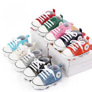 Canvas Sneakers Baby Boys Girls Shoes First Walkers Infant Toddler Anti-Slip Soft Sole Classical New born Baby Shoes 0-18 Month